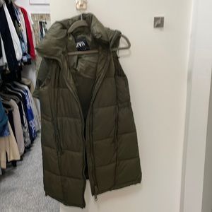 Zara long puffer vest